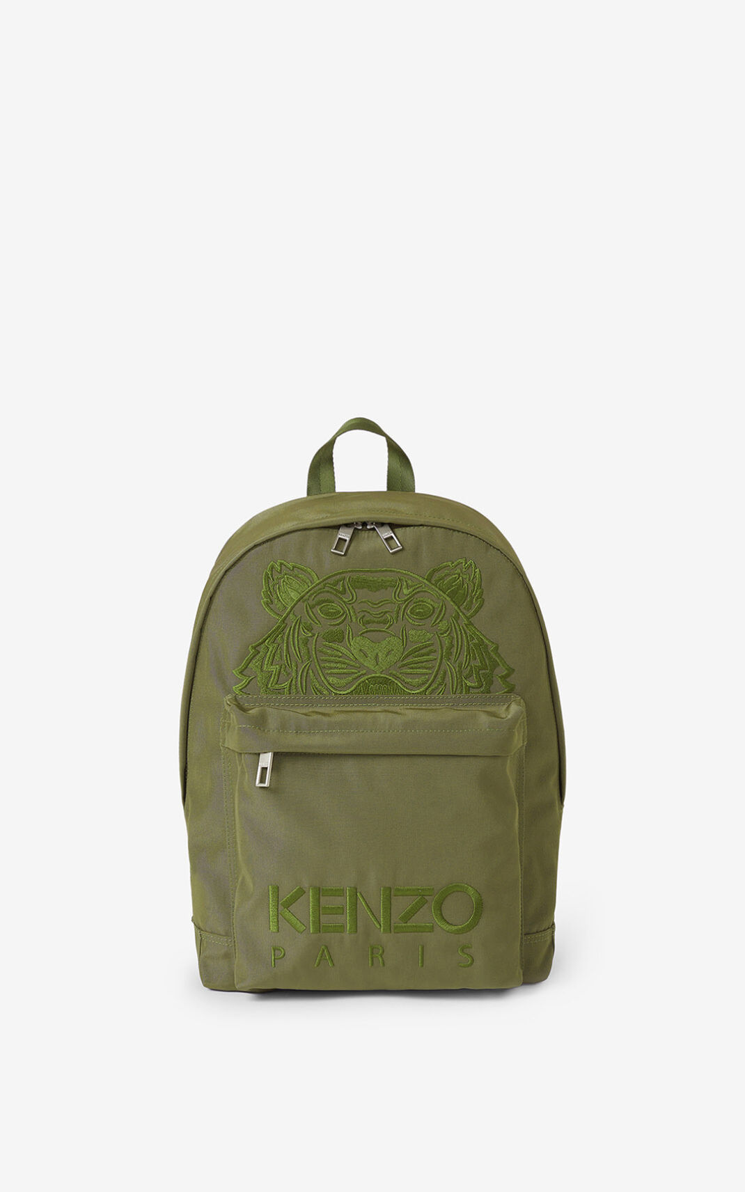 Sac À Dos Kenzo Toile Kampus Tiger Femme Vert Olive | DTGC-97140